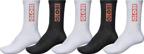GLOBE Bar Crew Sock 5 Pack